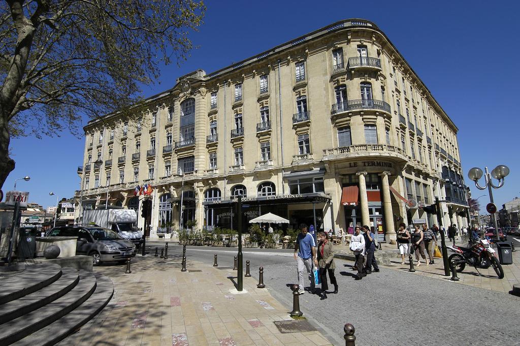 Hotel Du Soleil Le Terminus Carcassonne Exterior foto